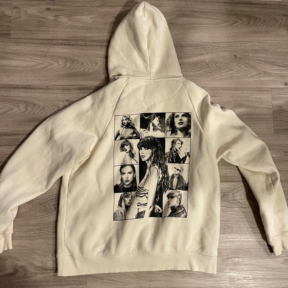 Taylor Swift Eras Tour Official Merch Hoodie Printed Collage Taylor Concert